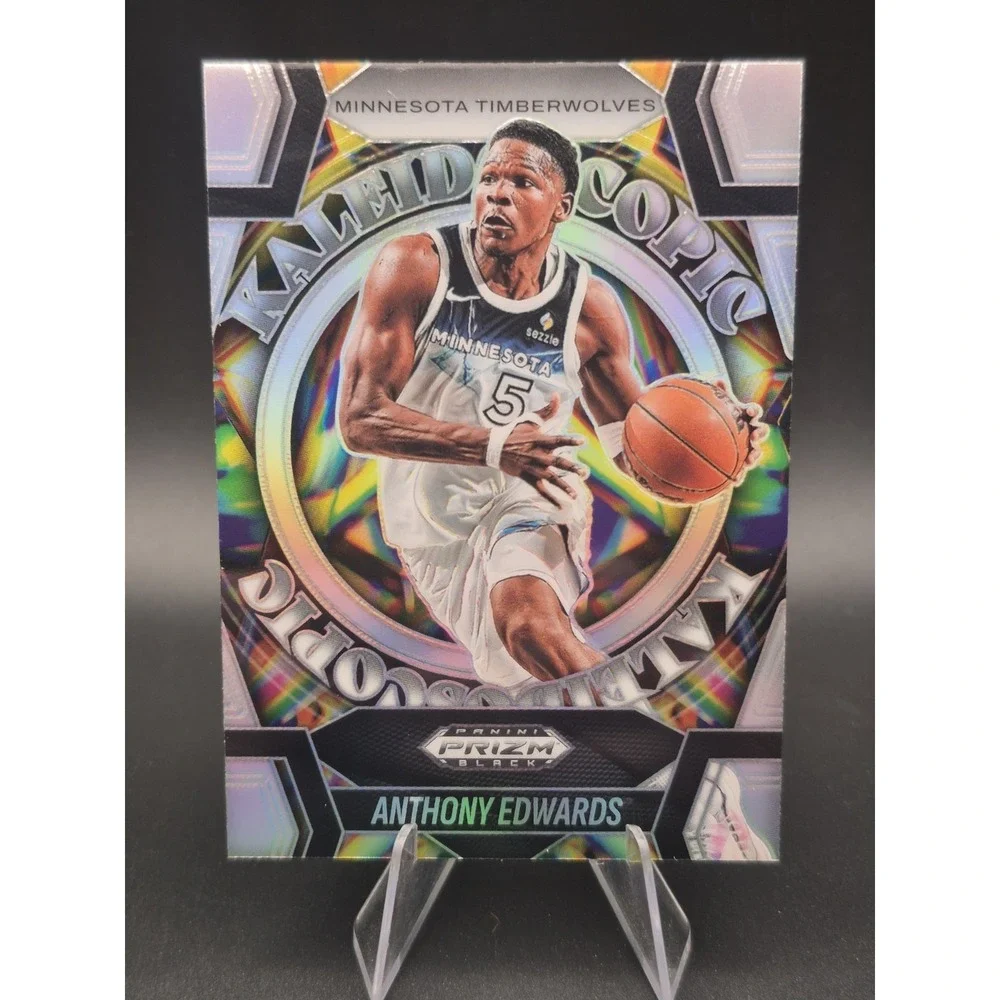 2024 Panini‎ Prizm Black Anthony Edwards #7  Kaleidoscopic Silver Prizm